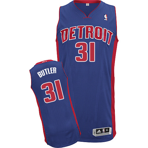 Caron Butler Authentic In Royal Blue Adidas NBA Detroit Pistons #31 Men's Road Jersey