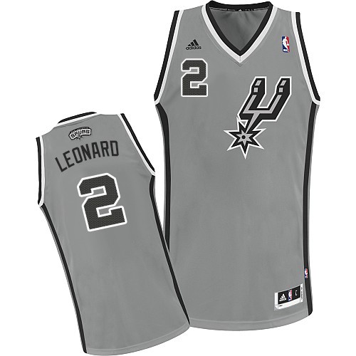 Kawhi Leonard Swingman In Silver Grey Adidas NBA San Antonio Spurs #2 Youth Alternate Jersey
