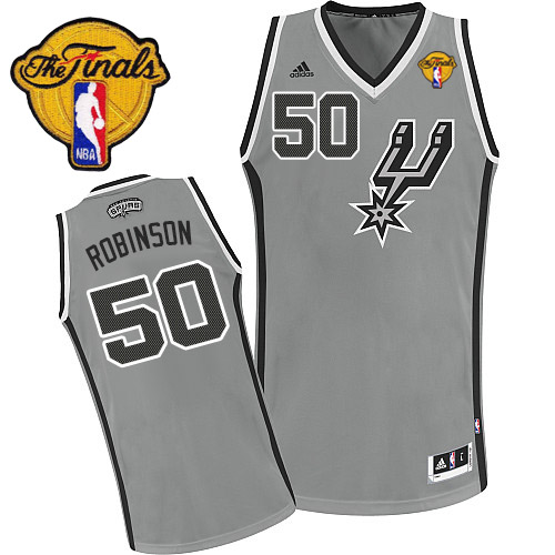 David Robinson Swingman In Silver Grey Adidas NBA Finals San Antonio Spurs #50 Men's Alternate Jersey