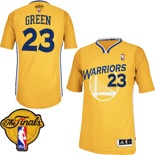 Draymond Green Authentic In Gold Adidas NBA The Finals Golden State Warriors #23 Men's Alternate Jersey