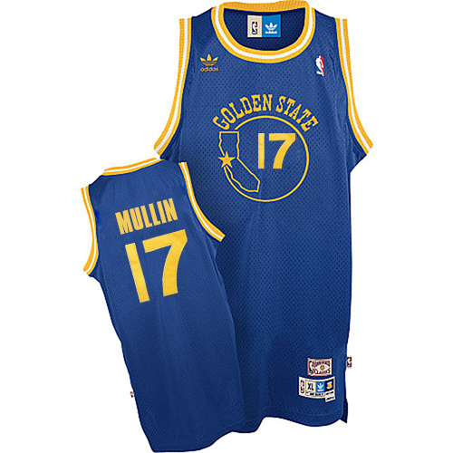 Chris Mullin Authentic In Blue Adidas NBA Golden State Warriors #17 Men's New Throwback Jersey
